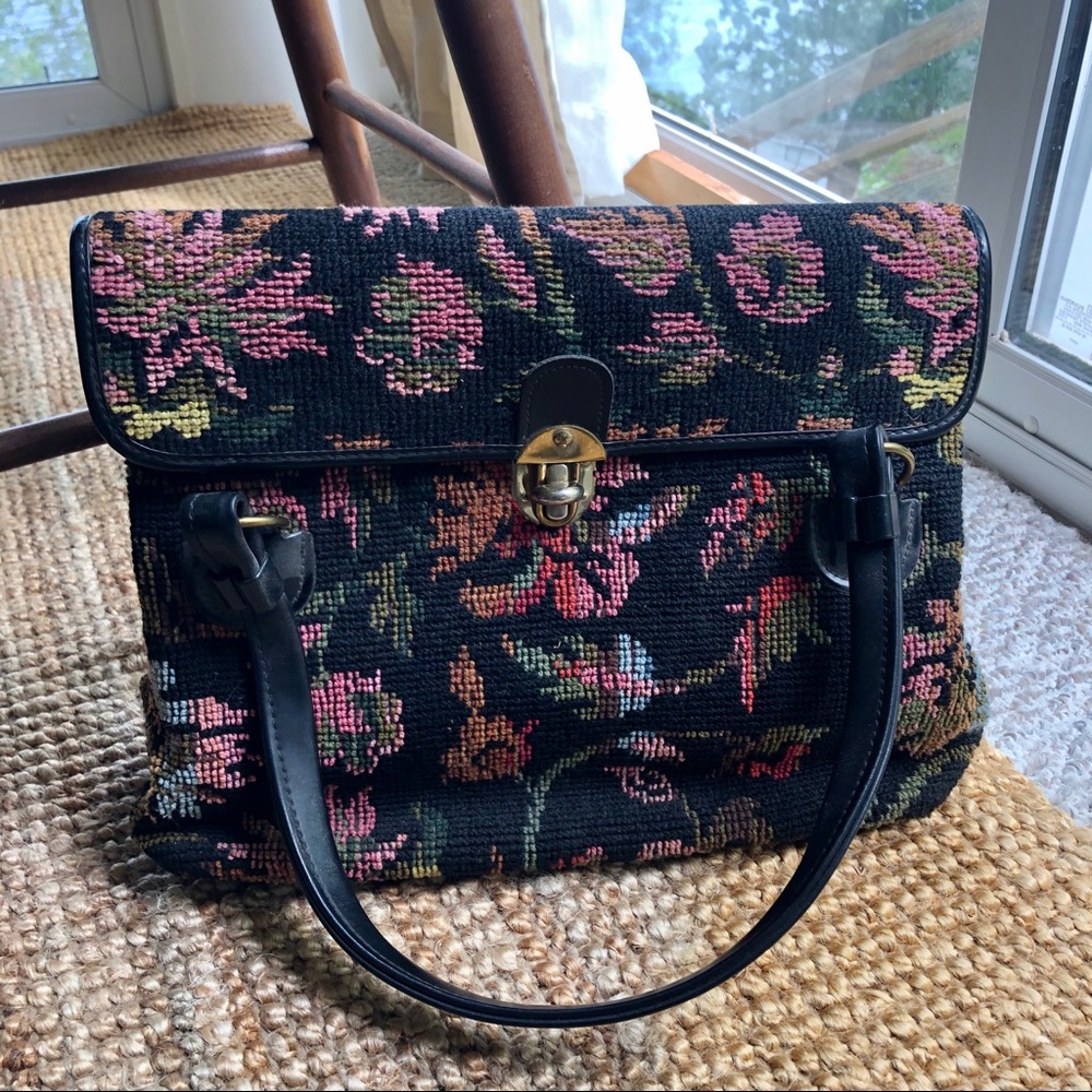 Vintage Tapestry Satchel